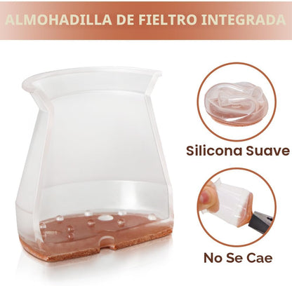 Protege tu piso y elimina el ruido molesto de tus sillas con este paquete de 24 almohadillas