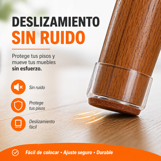 Protege tu piso y elimina el ruido molesto de tus sillas con este paquete de 24 almohadillas