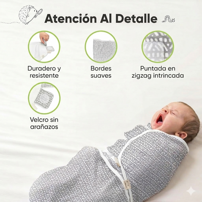 Pack 2 Swaddle (Arrullos) Orgánicos para Recién Nacido – Algodón Suave y Transpirable (0-3 meses)