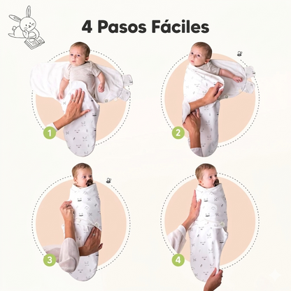 Pack 2 Swaddle (Arrullos) Orgánicos para Recién Nacido – Algodón Suave y Transpirable (0-3 meses)