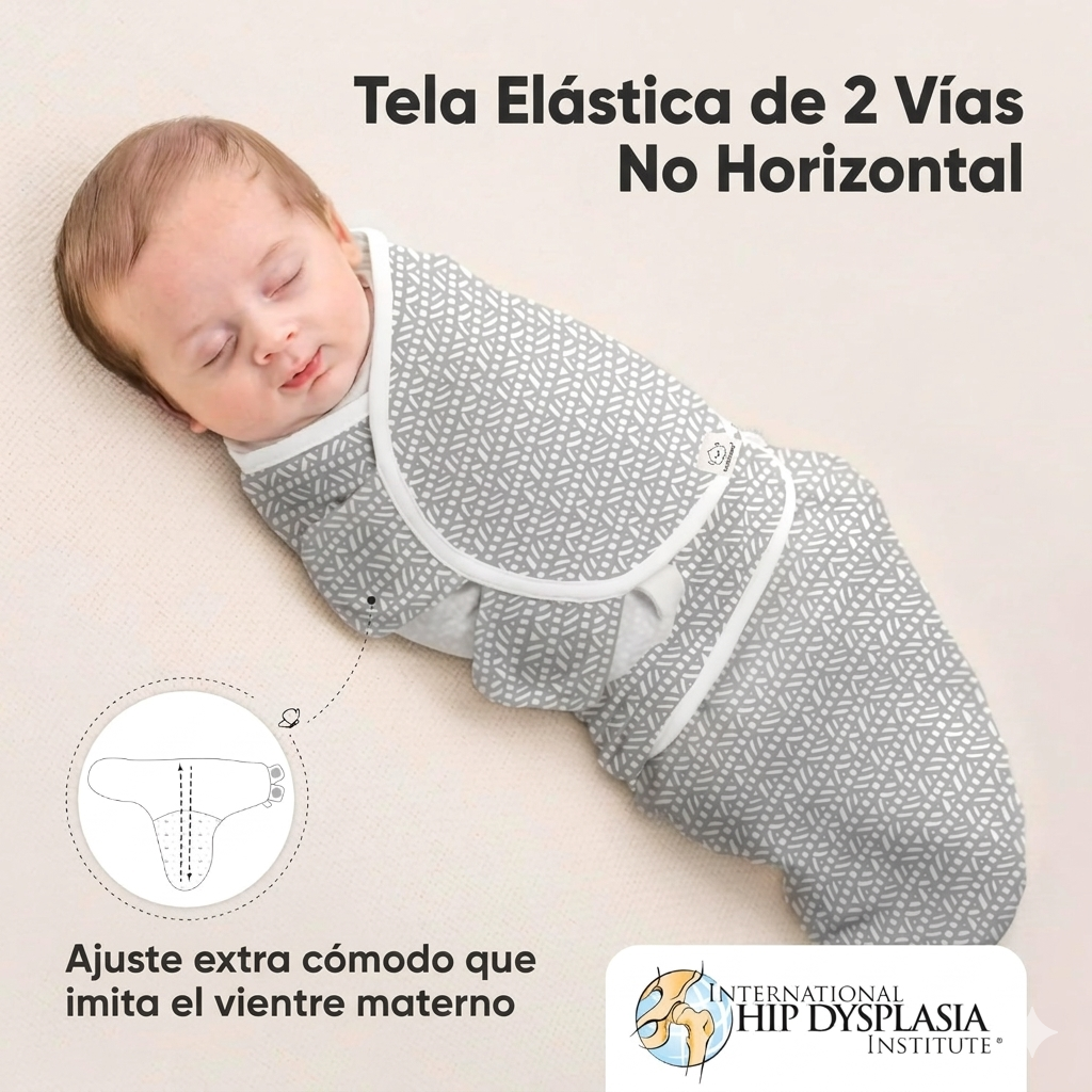 Pack 2 Swaddle (Arrullos) Orgánicos para Recién Nacido – Algodón Suave y Transpirable (0-3 meses)